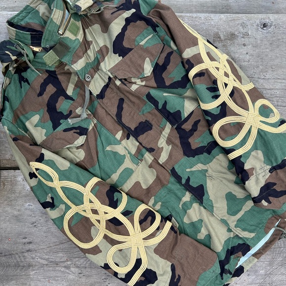 R13 repurposed coat camouflage lined heavy duty canvas military utility jacket - Picture 14 of 16